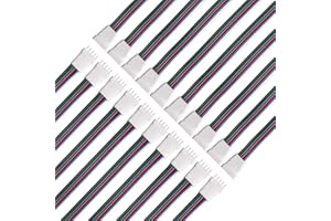 BTF-LIGHTING 10 Pairs 5pin SM JST Male/Female 15cm Connector Wire Cable for Flexible 5050 RGBW RGBWW LED Strip Light
