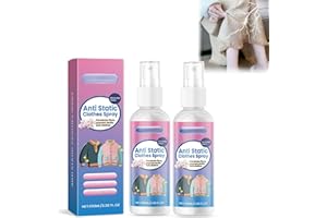 ZYNEWA Antystatyczny spray do ubrań, 2 szt., 100 ml, antystatyczny spray do usuwania ładunków elektrostatycznych, redukuje ładunek elektrostatyczny do ubrań, mebli, dywanów i samochodów