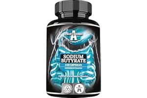 Sodium Butyrate High Dose 570 mg (30% Butyric Acid), 240 Vegan Capsules, 8 Month Supply, Sodium Supplement to Support Intestinal Barrier Regeneration and Overal Gut Health - by Apollo's Hegemony