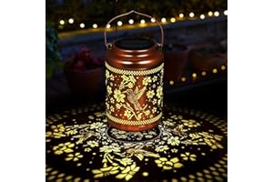 DIALAN'S Solar Lanterns Outdoor Garden Decor- Hummingbird Solar Lights Waterproof Decorative Gifts for Women Mom Grandma Hanging Hummingbird Lights Gardening Gift for Outside for Yard, Patio, Backyard, Farm