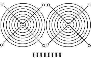 SG Store 2 Piezas Rejillas Ventilador de 140mm Cubierta Metal para CPU Rejillas Ventilador Cubiertas Protectoras con Tornillos para PC Impresora 3D Accesorios Ventilación para El Hogar Color Negro