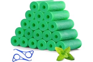 WELLCALE Aligner Chew for Invisalign Aligners - 20 Pcs Mint Scented Chew and 2 Pcs Blue Aligner Removal Tools (22 Pcs/Pack)