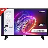 TELEFUNKEN Smart TV 32" HD Ready TE32553B45V2DZ, TV LED 32 Pollici con Alexa Integrata, Compatibile con Alexa e Google Assist