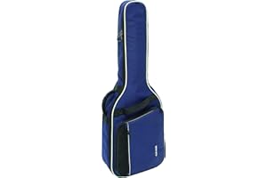 GEWA Guitar Gig Bag Economy 12mm para guitarra clásica 3/4 - 7/8, azul (resistente al desgarro y al agua, acolchado 12mm, lujosas correas de mochila, gran compartimento para accesorios) 212111
