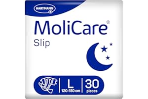 MoliCare Slip Night: Pannoloni mutandina per una protezione affidabile durante la notte in caso di incontinenza severa, taglia L (100-150 cm di circonferenza fianchi), 30 pezzi