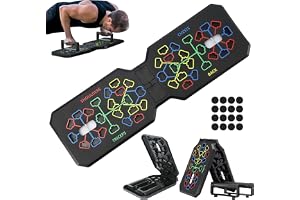 LEKEFETO push-up-bräda uppgradering push-up-handtag med 24-i-1 träning | Push Up Board | vikbar och halkfri (ABS-material)