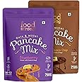 Foodstrong Oats & Millets Blueberry & Double Choco Chip Waffle & Pancake Mix, High Protein & Fibre, No Maida, No Refined Sugar - With Jaggery, Eggless Instant Breakfast Mix 250g x Pack of 2