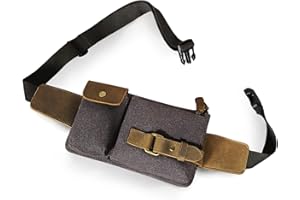 Handadsume Uomo e Donna, Fanny Waist Pack Portacellulare in esecuzione, impermeabile, Cintura da corsa da trekking, borsa da corsa regolabile, custodia del telefono cellulare FB811-29 (X-8135-Caffè)