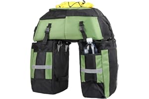 Wildken Bolsa Bicicleta Pannier 3 in 1 Multifuncional Alforja Maletero Impermeable 75L Bolsa para Maletero de Bicicleta Extensible Bolsa de Asiento Trasero