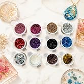 12 ADET Epoksi Re&ccedil;ine Sim & Glitter Seti, Mum Simi, Beton Hobi Kendin Yap (12Lİ SET)