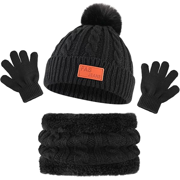 Ensemble Hiver Rose - Bonnet, Écharpe & Gants Enfant 1-4 Ans | Cadeau Mignon Pour Filles & Garçons