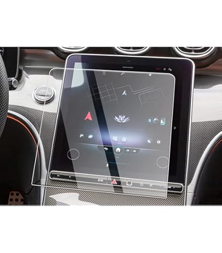 Mittelkonsole Verkleidung Leder Aufkleber Konsolenabdeckung, Innendekorations-Abdeckung Set für Mercedes-Benz GLC-Klasse X254 GLC260 GLC300 GLC300e AMG GLC 43 Coupe 2023 2024 Innenzubehör(Black