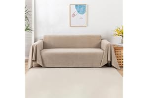VanderHOME Imperméable Housse de canapé Extensible Serviette de canapéAnti-poussière Canapé Couverture Lavable Protège Canapé Canapé Serviette pour Domestiques Animaux Enfants 180 * 340cm-Kaki