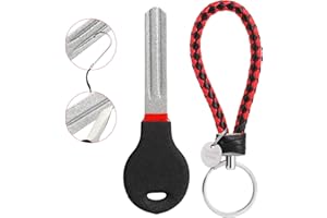 TOYMIS Fish Hook Sharpener, 4 Inch Double-Sided Diamond 800/600 Grit Fishing Hook File Sharpener and Honer, Portable Fish Hook Grinder with Woven Red String