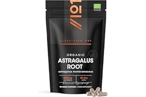 Organic Astragalus 2100mg – Potent & Clean Formula - Organic Certified - Resealable and Recyclable Pouch – 90 Vegan Capsules by Alpha01
