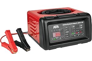 APA 16623 cyfrowa ładowarka do akumulatora, warsztatowa, z funkcją wspomagania rozruchu, funkcją podtrzymywania ładowania, 20 A, czerwona, czarna