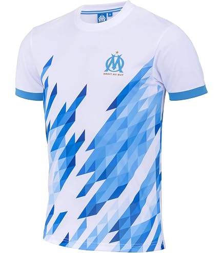 OLYMPIQUE DE MARSEILLE - Maglietta Ufficiale Om, Taglia Uomo, Uomo, Bianco, S