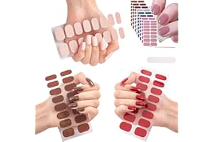 BUSGIUAR Geeli,Geeli House Nails Kits,Napretty Gels,Semi Cured Gel Nails Strips Nude,Waterproof and Long Lasting Gels Patch,Easy to Apply and Remove,Rich Colors,Glitter,Polish Kit for Women Girls (0--1)