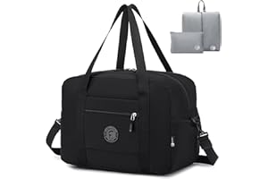 SPAHER Handgepäck Tasche 40x30x25 Eurowings Faltbare Reisetasche Flugzeug Sporttasche Damen Herren Duffle Bag Wasserdicht Weekender Handtaschen Hand Luggage Gym Fitness Bag mit Reise-Kulturbeutel