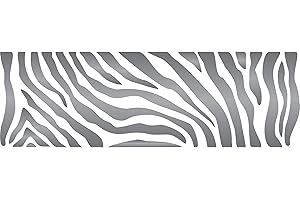 STENCIL COMPANY Stencil con strisce di zebra, riutilizzabili, motivo: fauna selvatica africana, per pittura s