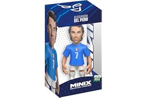 MINIX COLLECTIBLE FIGURINES Alessandro Del Piero - Modèle officiel de l'équipe nationale d'Italie - 12 cm - Figurine de joueur Azzurri détaillée - Cadeau de football pour les fans et les