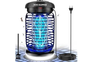 WUEAOA lampada antizanzare elettrica con Led lampada, 4200V 15W UV Zanzariera Elettrica Alto-efficiente, Non tossico e inodore, IPX4, lampada zanzare per interni ed esterni