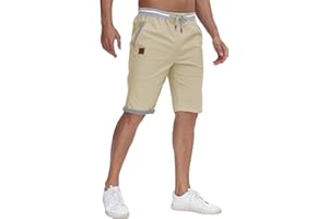 Zoofly Short Homme été Bermuda Travail Homme Casual Cargo Sport Shorts Respirant Coton Elastique Pantalon Court avec Poche