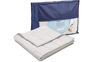 ‎ALPINE PLUS Alpine Plus Gewichtsdecke 6kg - Therapiedecke für Erwachsene - Schwere Bettdecke 150x200 cm aus Polyester mit Fiberglas- und Glasperlen - Schwere Decke für 50 bis 70 kg - Weighted Blanket in Grau