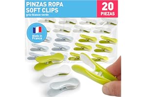 culiclean Clips Suaves (20 Piezas, 6 Gris 6 Verde 8 Blanco)