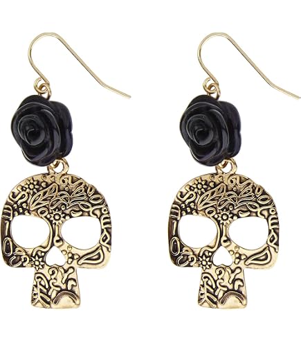 Dia De Los Muertos Fächer Aus Stoff – Schwarzer Party-Fächer Mit Totenkopf-Muster, 23 Cm, Für Karneval & Halloween
