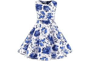 SXSHUN Mädchen Retro Vintage Rockabilly Kleid Partykleider Cocktailkleider