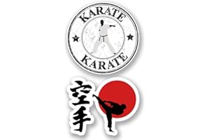 DESTINATION VINYL LTD 2 x karaté Vinyl Stickers ipad Laptop Car Martial Arts Japanese Gift Decal # 4822 10cm Wide. Comme sur la photo