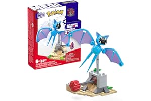 MEGA Pokémon Coffret de Construction de 61 pièces dont 1 figurine Nosferapti et un paysage désertique, doté de la nouvelle brique de mouvement, Jouet Enfant, Dès 7 ans, HKT19