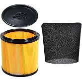 Filtre Plissé De Rechange Pour Aspirateur Parkside (Lidl) PNTS 1250, 1300 C3, Etc.