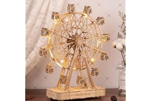 Rolife Puzzle 3D, diabelski młyn, pudełko muzyczne, dla dorosłych, drewniane puzzle, zestawy modelarskie, dekoracja biurka, prezent na rocznicę, prezent dla niego, męża, taty, żony, przyjaciela