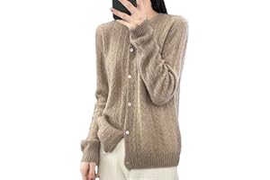 Alloaone Cardigan in Lana da Donna Maglione con Scollo A O Maniche Lunghe Maglieria