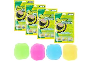 FOGARI 4 Pezzi Gel Pulizia Auto Interni Detergente per Tastiera - Pulizia Auto Gels Universale Riutilizzabile Gel per Pulire Tastiera Pc Slime Pulizia, per Automobili,Laptop,Fotocamere, 80g x Quattro colori