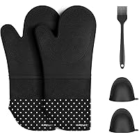 Philorn Ofenhandschuhe, 1 Paar Silikon Backhandschuhe, Extrem Hitzebeständige Handschuh bis zu 240 °, Grillhandschuhe…