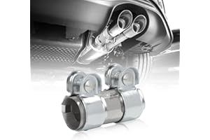 LALAGO Abrazadera de Tubo de Escape Ø50 mm, Abrazadera de Banda de Escape, Conector de Tubo de Escape, Abrazadera Universal con 2 Abrazaderas de Escape (Ø 50mm / L: 95mm)