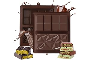 WYDEXINT 2 Pezzi Stampo Per Cioccolato,Stampi Cioccolato,Stampo Per Cioccolato Profondo,Stampo Tavoletta Cioccolatoper Stampi Per Cioccolatini e Pralinati Per La Casa, Le Feste, Il Fai Da Te