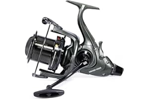 Sougayilang ME430 Moulinet de pêche à la carpe, 11000/12000 grande capacité de ligne, moulinet de pêche à la carpe 13 + 1BB lisse et puissant, rapport de vitesse 4,6:1 pour eau salée et eau douce