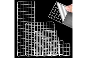 YOOSSO 6 bloques acrílicos, 3,1/3,8/5/7,5/10/6 x 16 cm, bloque de sellos acrílicos, bloque de sellos de silicona, bloque de sellos con líneas de cuadrícula, bloque acrílico para sellos de silicona, álbum de