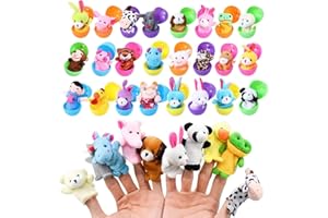 HARXIN Burattini con Le Mani Set Burattini Animali Giocattoli Bambole Sveglie, Ideali per Bambini, Scuole, Spettacoli, Ricreazione, Festa di Compleanno, Pasqua