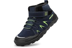 Littleplum Winterschuhe Jungen Winterstiefel Kinder Barfussschuhe Winter Warm Gefüttert Schneestiefel Wanderstiefel