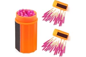 RICHOLYN Sturmstreichhölzer Sturm- & Wasserfest, Lange Brennende Streichhölzer Überallzünder Im Behälter, Outdoor Matches Kit Windfeste wasserdichte Matchs Camping Survival Tool