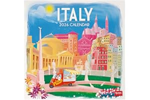 Legami Kalendarz ścienny na rok 2026, Italy, duży kalendarz ścienny, 12 miesięcy i planer roczny w języku angielskim, miejsce na notatki, znaki zodiaku, święta międzynarodowe, 30 x 29 cm