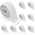 EUPSIIU 8 Pcs Fix Leg Bag Straps, Urine Drainage Bag Strap Catheter Fix Leg Strap, Fixation Tapes Velcro Strap, Catheter Tube Holder Catheter Leg Strap for Incontinence Urine Bag (White)