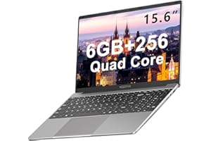 WOZIFAN Ordinateur Portable 15.6" Win11 256Go SSD Quatre Coeurs Celeron J4105 Expansible 1to Stockage 2.4G+5G WiFi 1080p HDMI Bluetooth Souris sans Fil & Azerty Membrane du Clavier-Gray