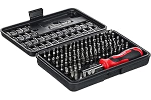 Meister 3385430 - Juego de puntas de destornillador con adaptador (130 piezas, cromo vanadio)