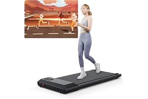 Superun Cinta de Andar Raceable 2,5HP App Control Cinta de Correr Bajo Escritorio MAX 136KG Portable Máquina de Andar y Correr en Casa y Oficina con Crusos Ejercicios y Multi-Jugador Carrera